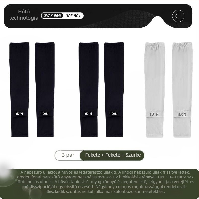 Férfi napvédő jégvédő ujjak nyári laza, plus size UV-védő jégvédő selyem ujjak kültéri vezetéshez kerékpározáshoz karvédők