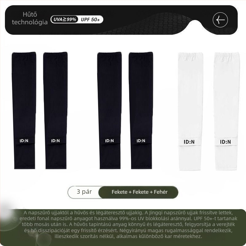 Férfi napvédő jégvédő ujjak nyári laza, plus size UV-védő jégvédő selyem ujjak kültéri vezetéshez kerékpározáshoz karvédők