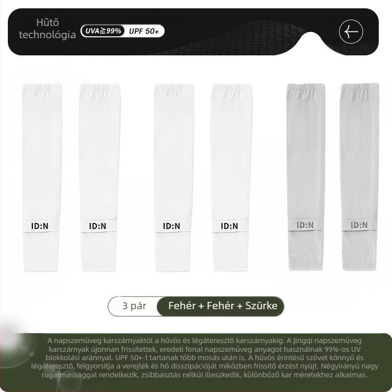 Férfi napvédő jégvédő ujjak nyári laza, plus size UV-védő jégvédő selyem ujjak kültéri vezetéshez kerékpározáshoz karvédők