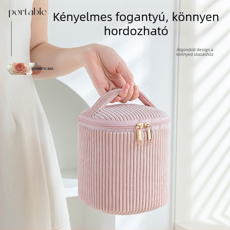 Új bársony kozmetikai táska, utazótáska, rúzstáska, lányos táska, tárolótáska, nagy kapacitású, négy darabos készlet