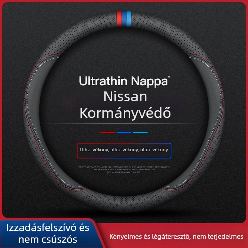 Navarre kormánykerék borításhoz 17-24 ultravékony, lélegző, varrásmentes nappa bőr markolatborítás