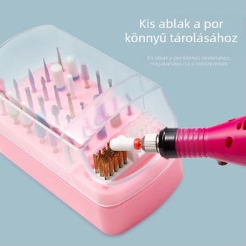 Határokon átnyúló polírozófej-tisztító 30 lyukú tárolódoboz 100 lyukú négyzet alakú körömcsiszolófej porálló átlátszó állvány raktáron