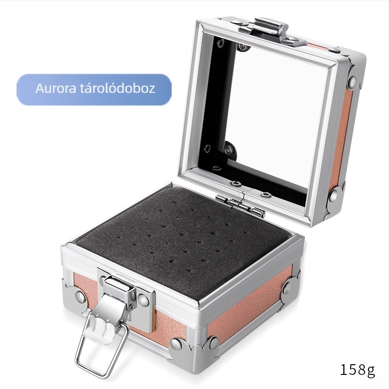 Határokon átnyúló polírozófej-tisztító 30 lyukú tárolódoboz 100 lyukú négyzet alakú körömcsiszolófej porálló átlátszó állvány raktáron