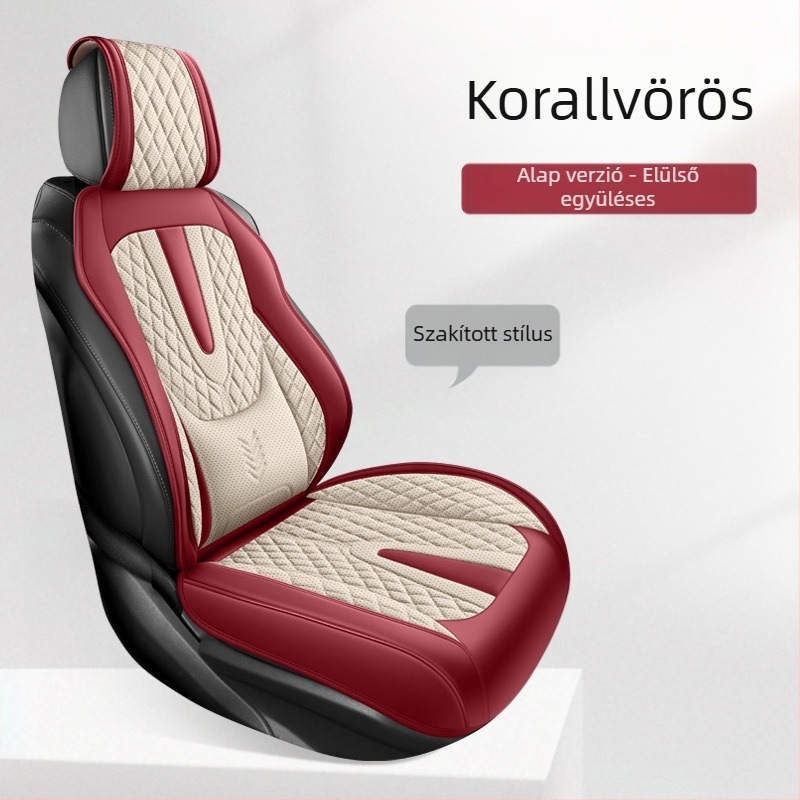 Fix deréktámasz, teljesen zárt autósüléspárna, ötszemélyes univerzális, négy évszakos üléshuzat, lélegző és kopásálló autósüléspárna