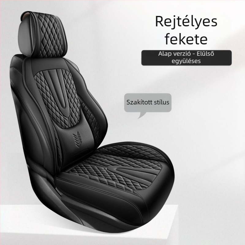 Fix deréktámasz, teljesen zárt autósüléspárna, ötszemélyes univerzális, négy évszakos üléshuzat, lélegző és kopásálló autósüléspárna