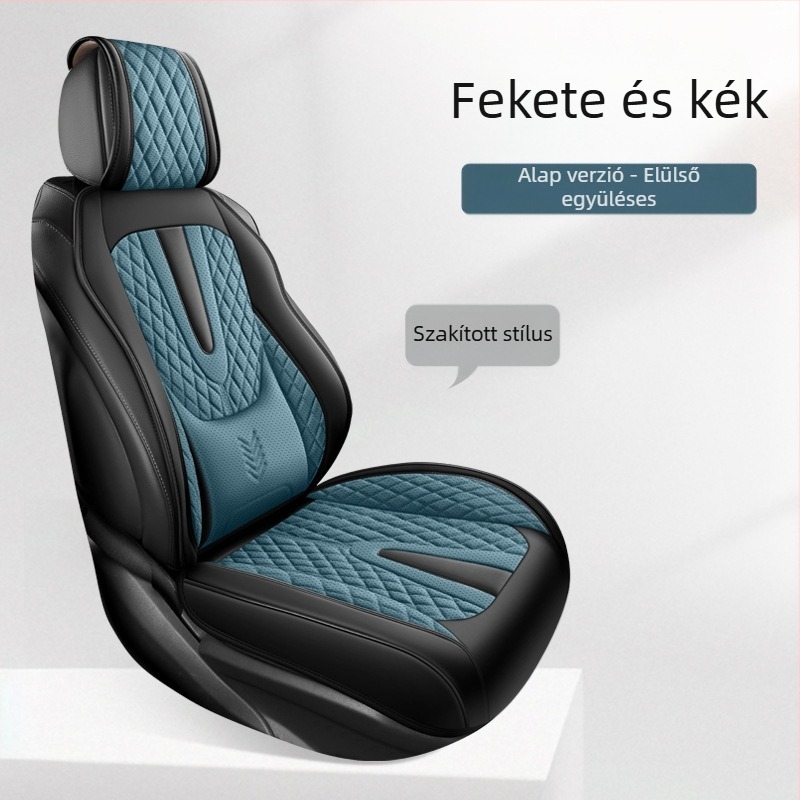 Fix deréktámasz, teljesen zárt autósüléspárna, ötszemélyes univerzális, négy évszakos üléshuzat, lélegző és kopásálló autósüléspárna