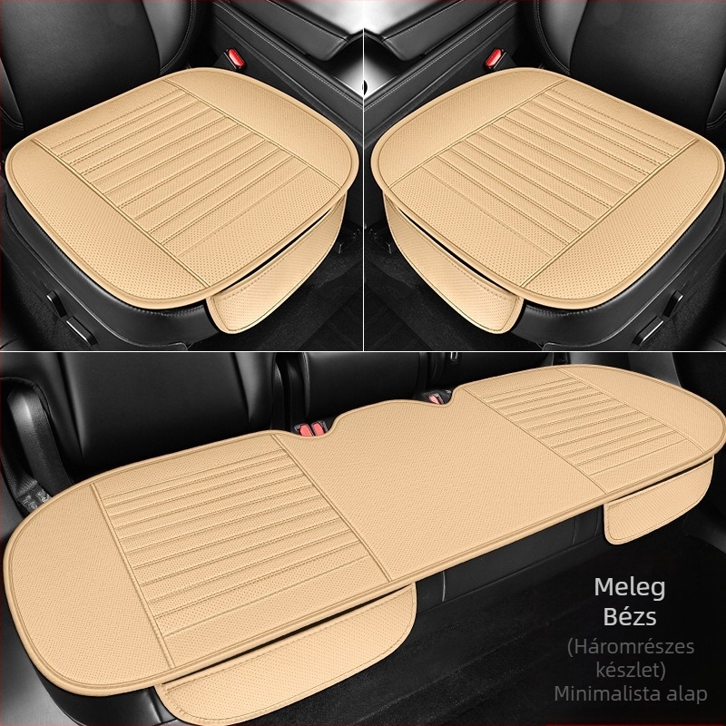 2025 Új, teljes bőr autósüléspárna, háromrészes szett minden évszakra