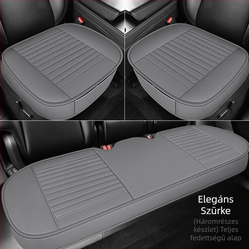 2025 Új, teljes bőr autósüléspárna, háromrészes szett minden évszakra