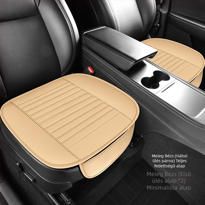2025 Új, teljes bőr autósüléspárna, háromrészes szett minden évszakra