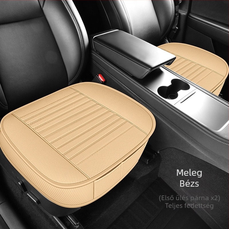 2025 Új, teljes bőr autósüléspárna, háromrészes szett minden évszakra