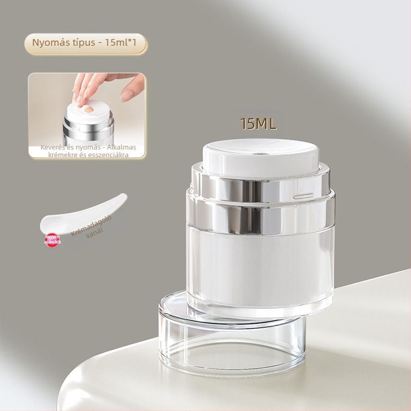 Vákuum krémes palackozott utazó kozmetikai alapozó krémminta prés típusú üres palack hordozható krémdoboz tégely