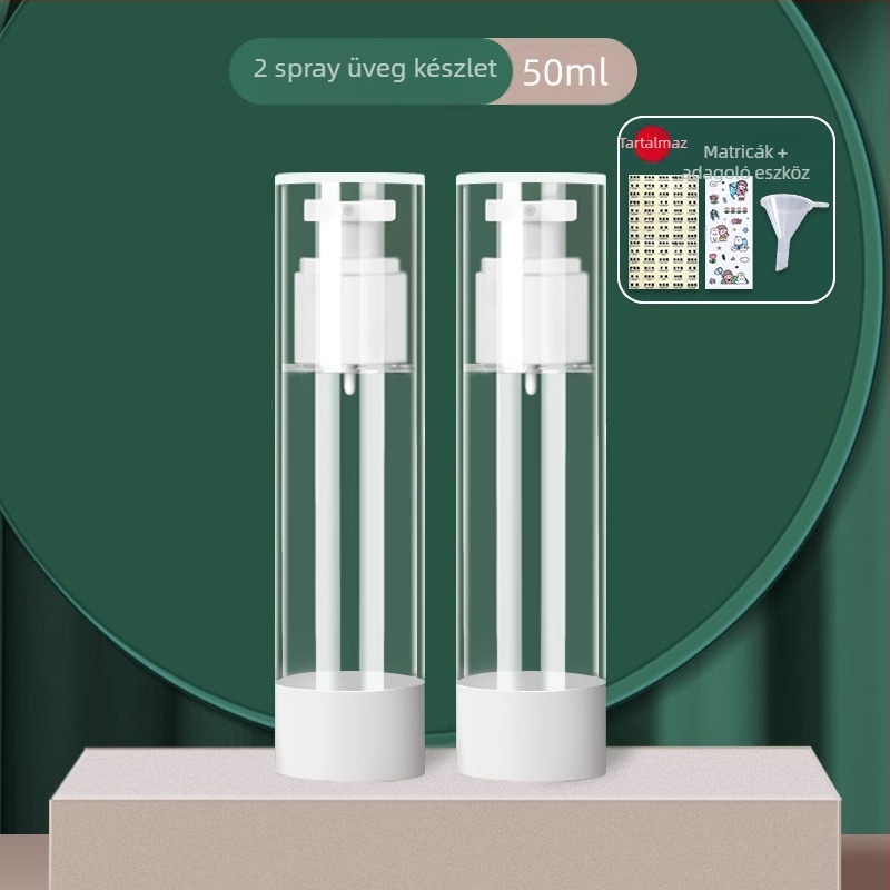 Vákuum krémes palackozott utazó kozmetikai alapozó krémminta prés típusú üres palack hordozható krémdoboz tégely