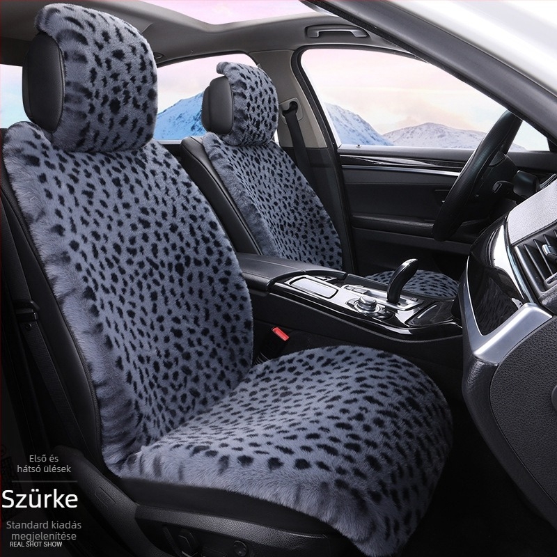 Téli autósüléspárna leopárdmintás üléspárna plüss ötüléses univerzális ülésfűtés Dalian autósüléspárna huzat