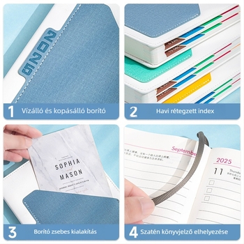 2025-ös beosztás, ez a zsebes napi egyoldalas terv, ez az üzleti jegyzettömb, jegyzetfüzet, egyedi nyomtatható logó