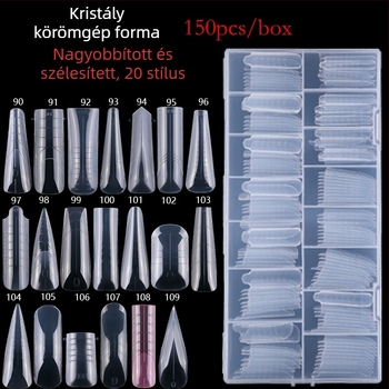 Határokon átnyúló új 150 darabos kristály körömforma papírtartó nélküli gyors fototerápiás körömhosszabbítás műköröm hosszabbítás és szélesítés