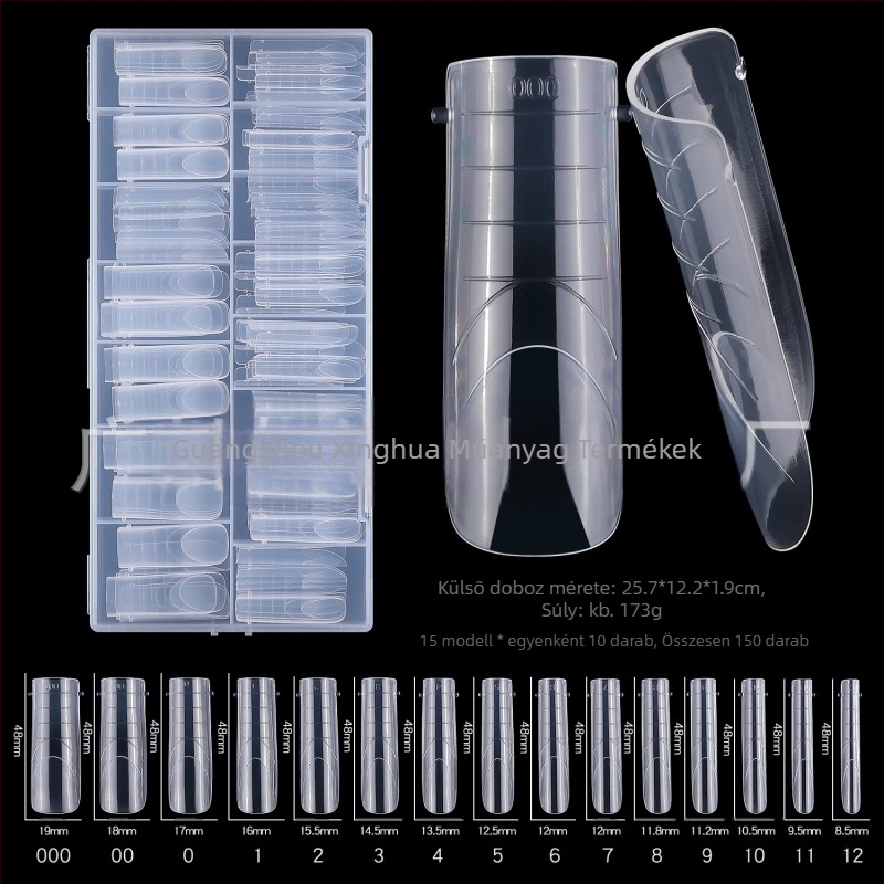 Határokon átnyúló új 150 darabos kristály körömforma papírtartó nélküli gyors fototerápiás körömhosszabbítás műköröm hosszabbítás és szélesítés