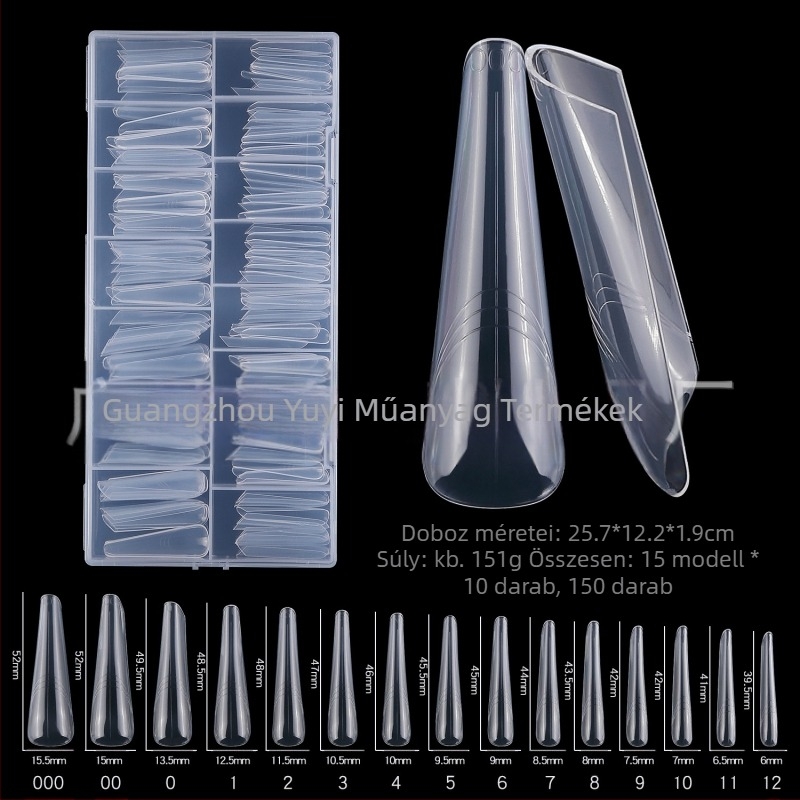 Határokon átnyúló új 150 darabos kristály körömforma papírtartó nélküli gyors fototerápiás körömhosszabbítás műköröm hosszabbítás és szélesítés