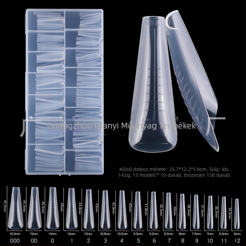 Határokon átnyúló új 150 darabos kristály körömforma papírtartó nélküli gyors fototerápiás körömhosszabbítás műköröm hosszabbítás és szélesítés