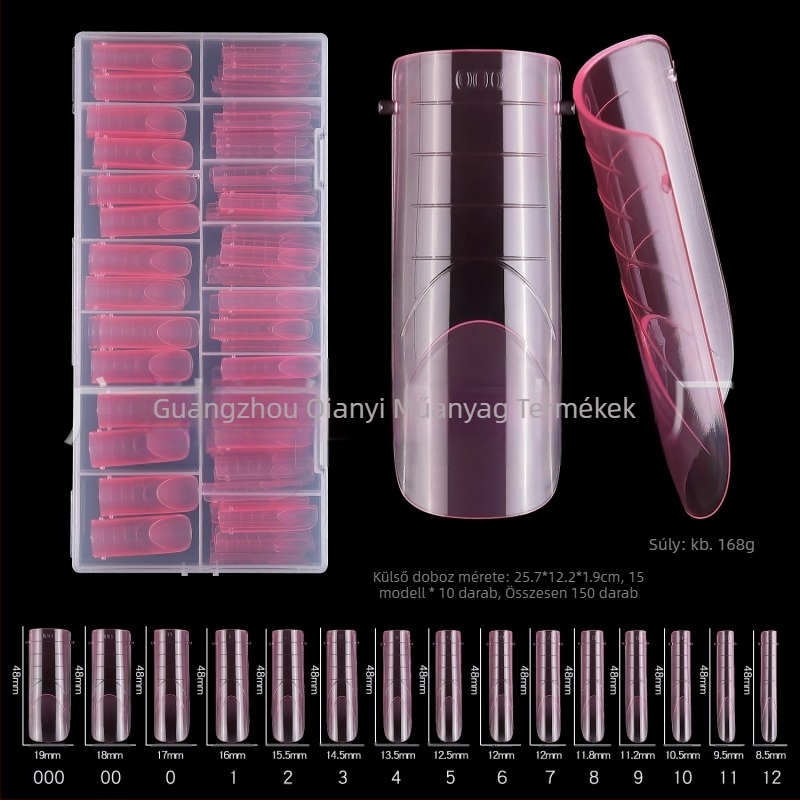 Határokon átnyúló új 150 darabos kristály körömforma papírtartó nélküli gyors fototerápiás körömhosszabbítás műköröm hosszabbítás és szélesítés