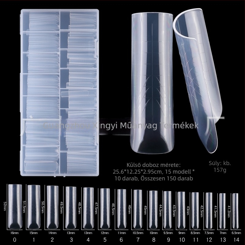 Határokon átnyúló új 150 darabos kristály körömforma papírtartó nélküli gyors fototerápiás körömhosszabbítás műköröm hosszabbítás és szélesítés