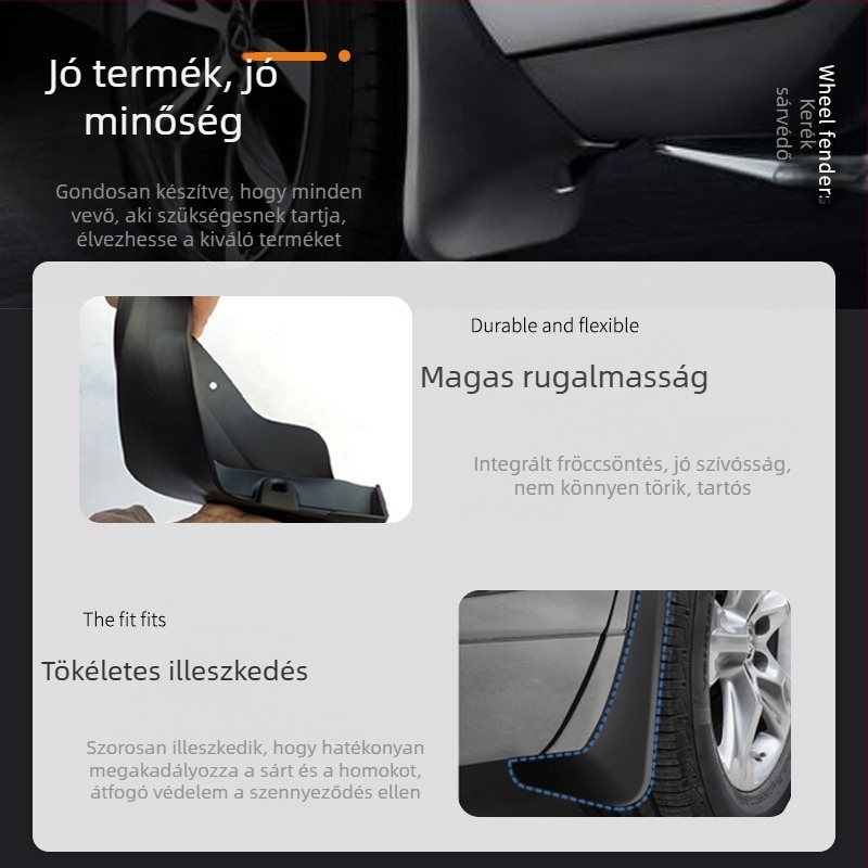 Alkalmas 08-23 Mercedes-Benz SMART ABCER S-osztály sárvédő gumiabroncsokhoz, fröccsenésgátló sárvédővel