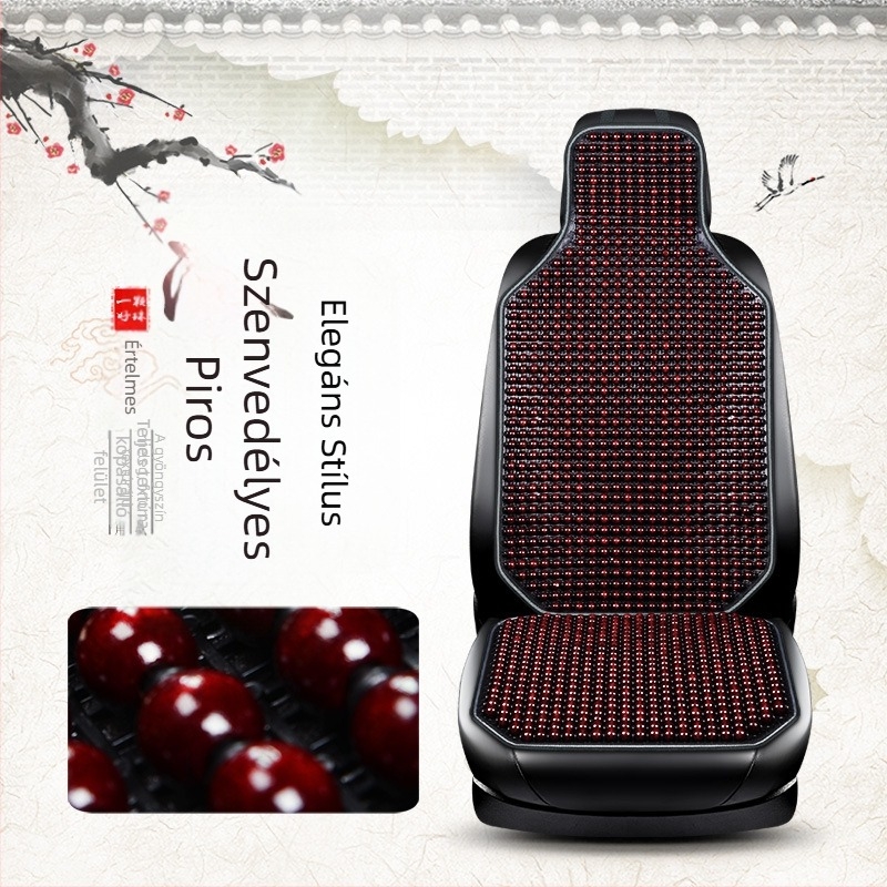 Autósülés-párna, nyári, új, menő szőnyeg, egyrészes, gyöngyös, háromrészes szett, hátsó derékrész, juharszivacs gyöngyös szőnyeg, autósülés-párna