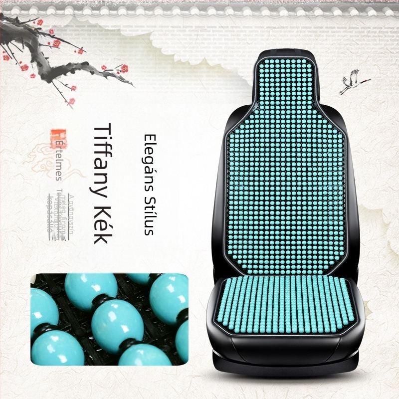 Autósülés-párna, nyári, új, menő szőnyeg, egyrészes, gyöngyös, háromrészes szett, hátsó derékrész, juharszivacs gyöngyös szőnyeg, autósülés-párna