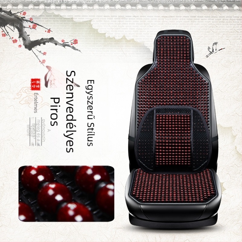 Autósülés-párna, nyári, új, menő szőnyeg, egyrészes, gyöngyös, háromrészes szett, hátsó derékrész, juharszivacs gyöngyös szőnyeg, autósülés-párna