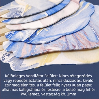 Fehérítő festék üres különleges antik Xuan papírlegyező kalligráfia festés kézzel készített barkácsolás festéklegyező anyagból vastagított legyező