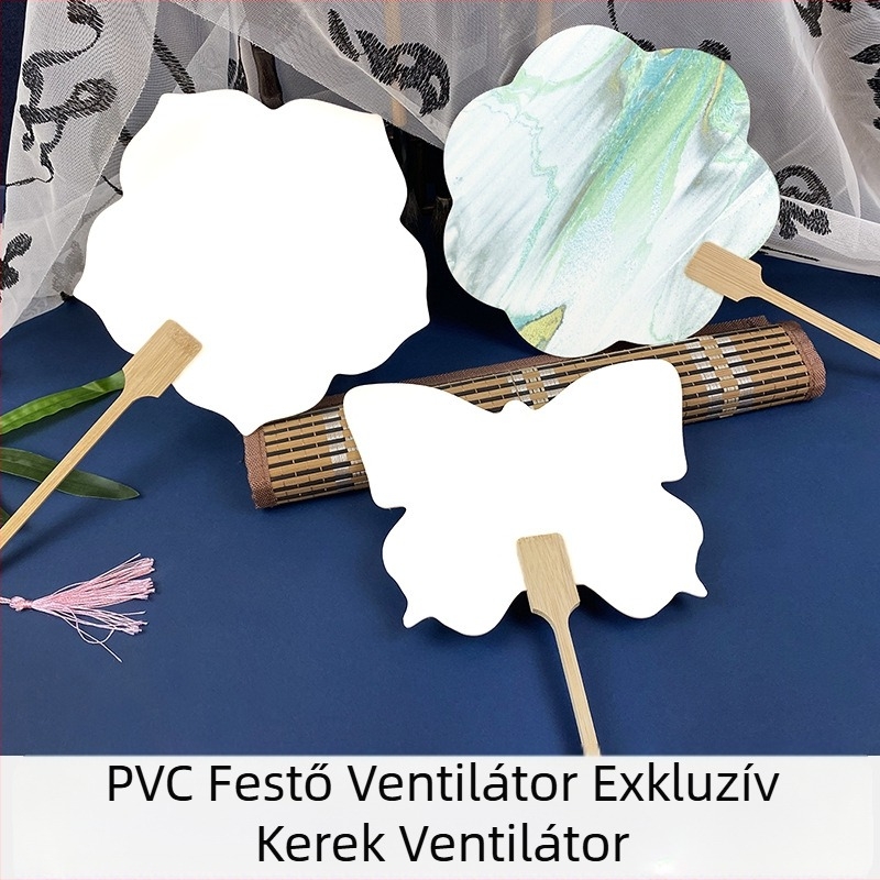 Fehérítő festék üres különleges antik Xuan papírlegyező kalligráfia festés kézzel készített barkácsolás festéklegyező anyagból vastagított legyező