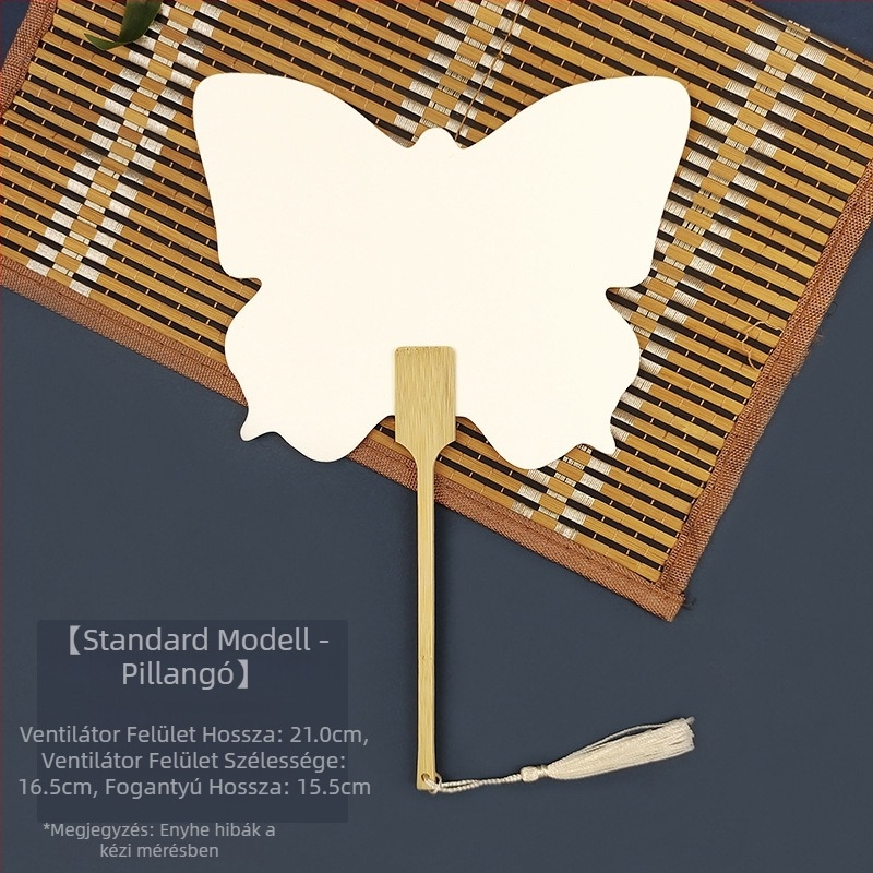 Fehérítő festék üres különleges antik Xuan papírlegyező kalligráfia festés kézzel készített barkácsolás festéklegyező anyagból vastagított legyező