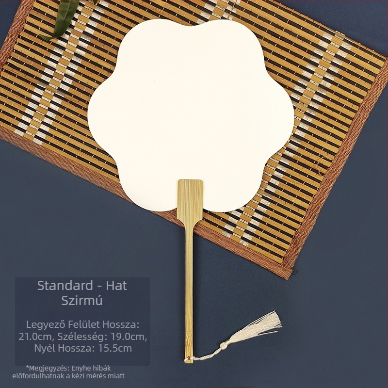 Fehérítő festék üres különleges antik Xuan papírlegyező kalligráfia festés kézzel készített barkácsolás festéklegyező anyagból vastagított legyező