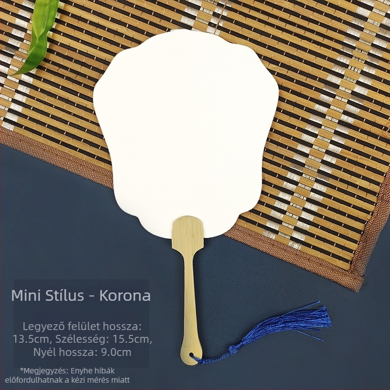 Fehérítő festék üres különleges antik Xuan papírlegyező kalligráfia festés kézzel készített barkácsolás festéklegyező anyagból vastagított legyező