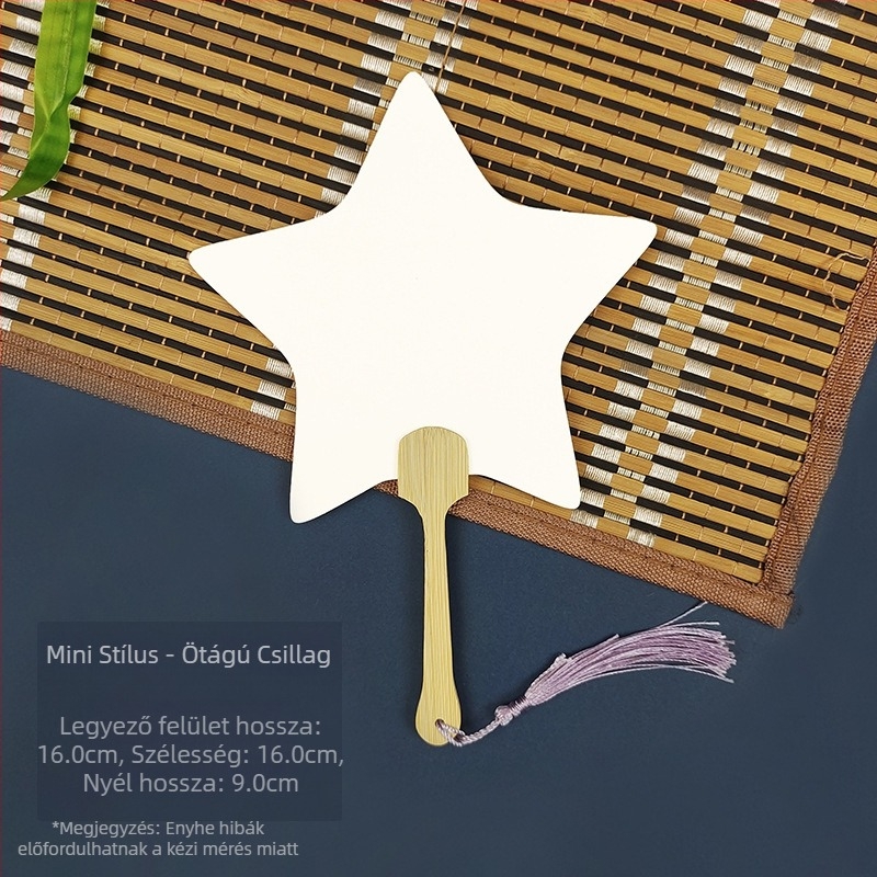 Fehérítő festék üres különleges antik Xuan papírlegyező kalligráfia festés kézzel készített barkácsolás festéklegyező anyagból vastagított legyező