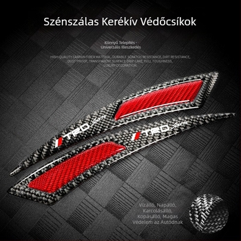Új autó kerék szemöldök ütközésgátló csík módosított univerzális valódi szénszálas ütközésgátló karcálló ragasztó ütközésgátló matrica dekoratív csík