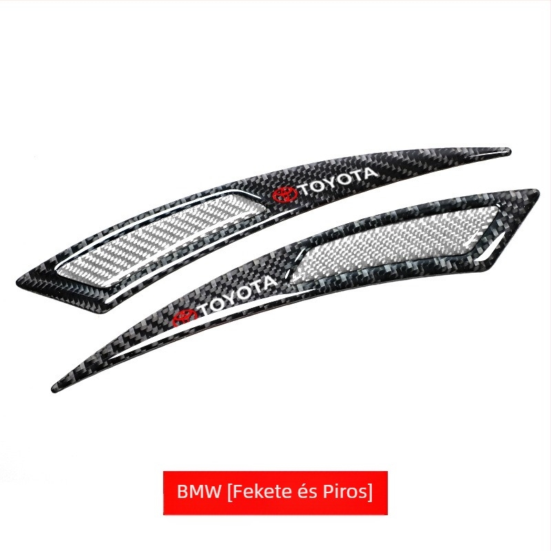 Új autó kerék szemöldök ütközésgátló csík módosított univerzális valódi szénszálas ütközésgátló karcálló ragasztó ütközésgátló matrica dekoratív csík