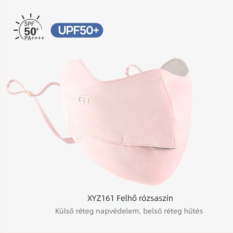 Napvédő maszk női szemkörnyékre, lélegző nyári ultraibolya sugárzás elleni gradiens jég selyem sztereó napvédő maszk UPF50