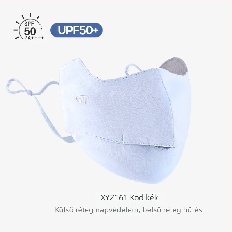 Napvédő maszk női szemkörnyékre, lélegző nyári ultraibolya sugárzás elleni gradiens jég selyem sztereó napvédő maszk UPF50