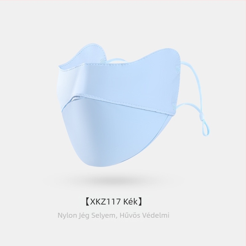 Napvédő maszk női szemkörnyékre, lélegző nyári ultraibolya sugárzás elleni gradiens jég selyem sztereó napvédő maszk UPF50