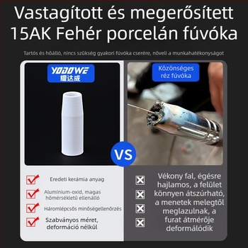 1K védőfúvóka, európai gázzal védett hegesztőpisztoly tartozékok, légmentes védőhüvelyes fúvóka, 200A, kerámia, két védőgázas hegesztőgép, porcelán fúvóka