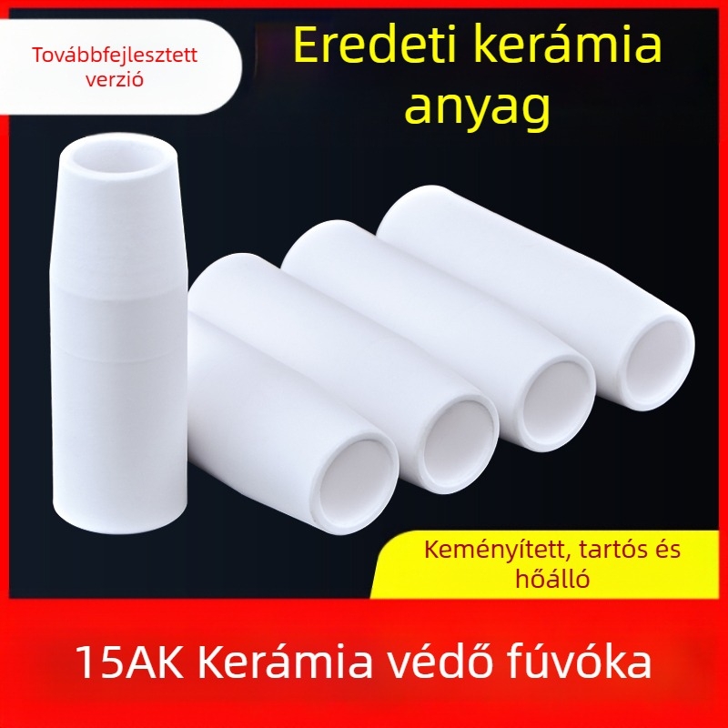1K védőfúvóka, európai gázzal védett hegesztőpisztoly tartozékok, légmentes védőhüvelyes fúvóka, 200A, kerámia, két védőgázas hegesztőgép, porcelán fúvóka