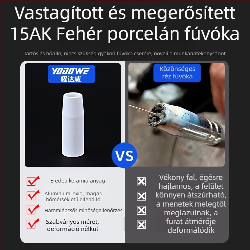 1K védőfúvóka, európai gázzal védett hegesztőpisztoly tartozékok, légmentes védőhüvelyes fúvóka, 200A, kerámia, két védőgázas hegesztőgép, porcelán fúvóka