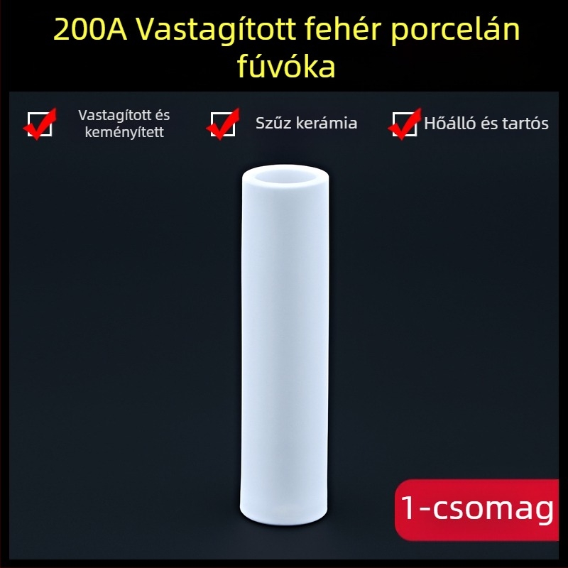 1K védőfúvóka, európai gázzal védett hegesztőpisztoly tartozékok, légmentes védőhüvelyes fúvóka, 200A, kerámia, két védőgázas hegesztőgép, porcelán fúvóka