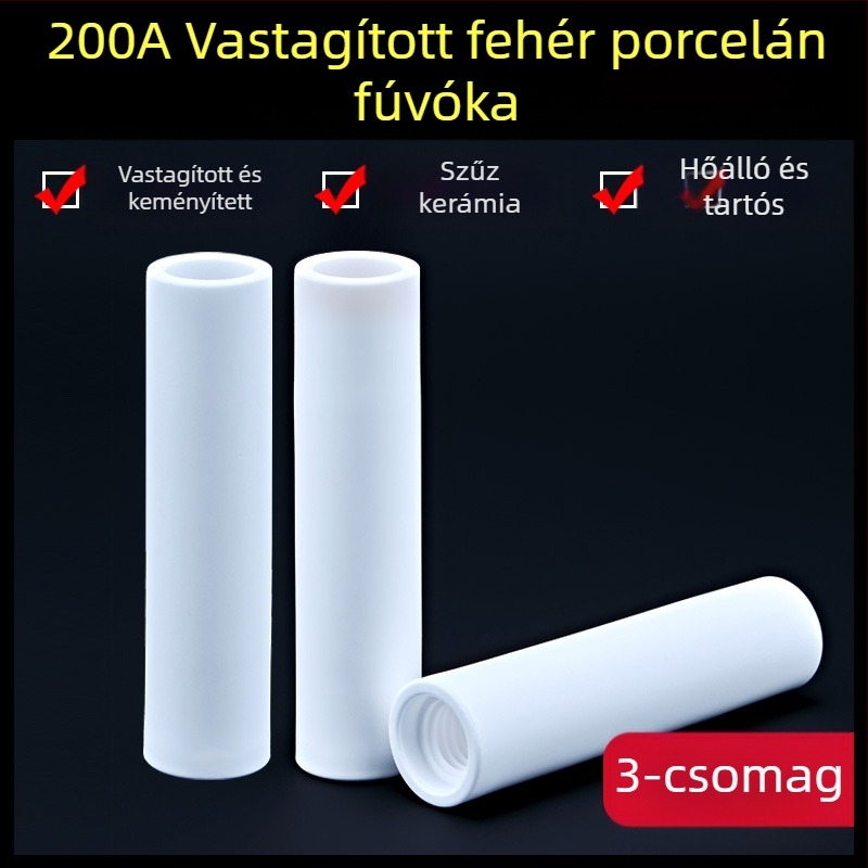 1K védőfúvóka, európai gázzal védett hegesztőpisztoly tartozékok, légmentes védőhüvelyes fúvóka, 200A, kerámia, két védőgázas hegesztőgép, porcelán fúvóka