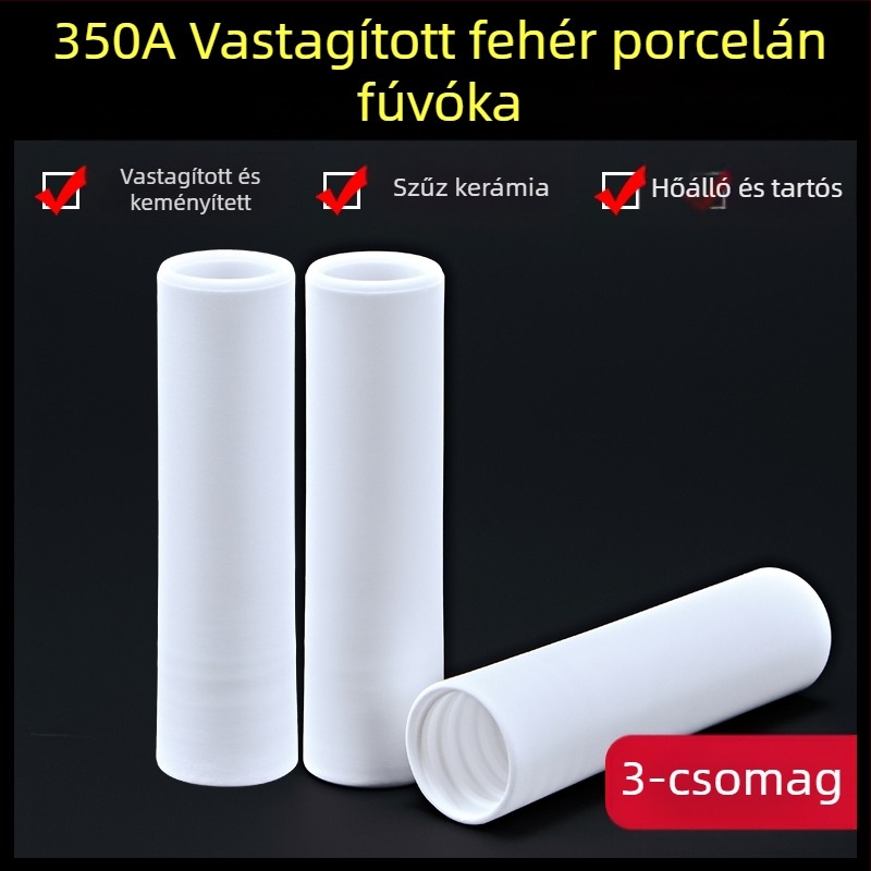 1K védőfúvóka, európai gázzal védett hegesztőpisztoly tartozékok, légmentes védőhüvelyes fúvóka, 200A, kerámia, két védőgázas hegesztőgép, porcelán fúvóka