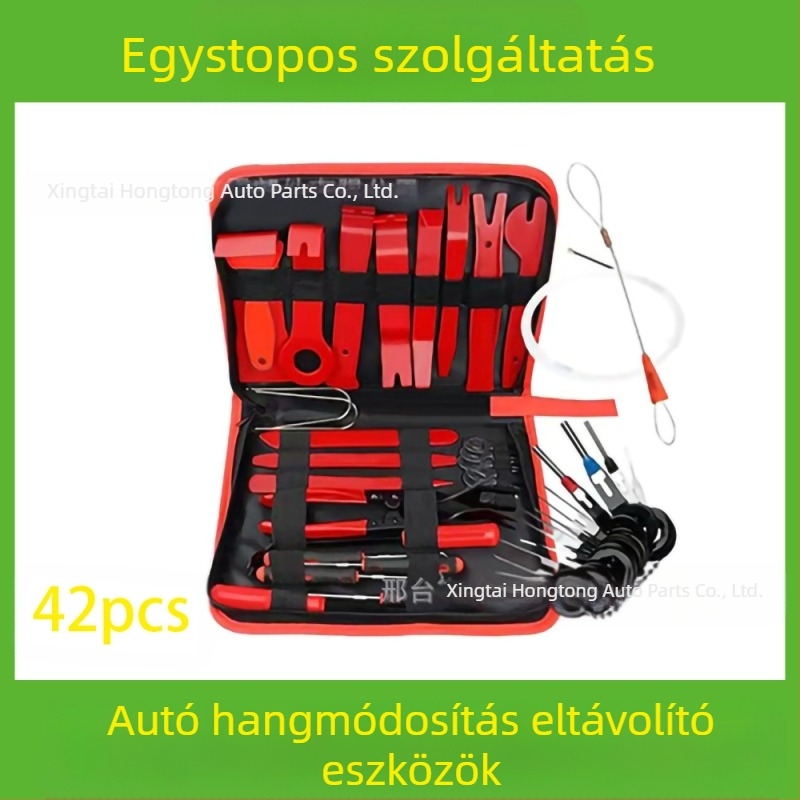 Autóipari műanyag alkatrészek eltávolító szerszámkészlet alkalmas audio lökhárító, műszerfal, belső csatok stb. eltávolítására. A gyártó specializálódott...