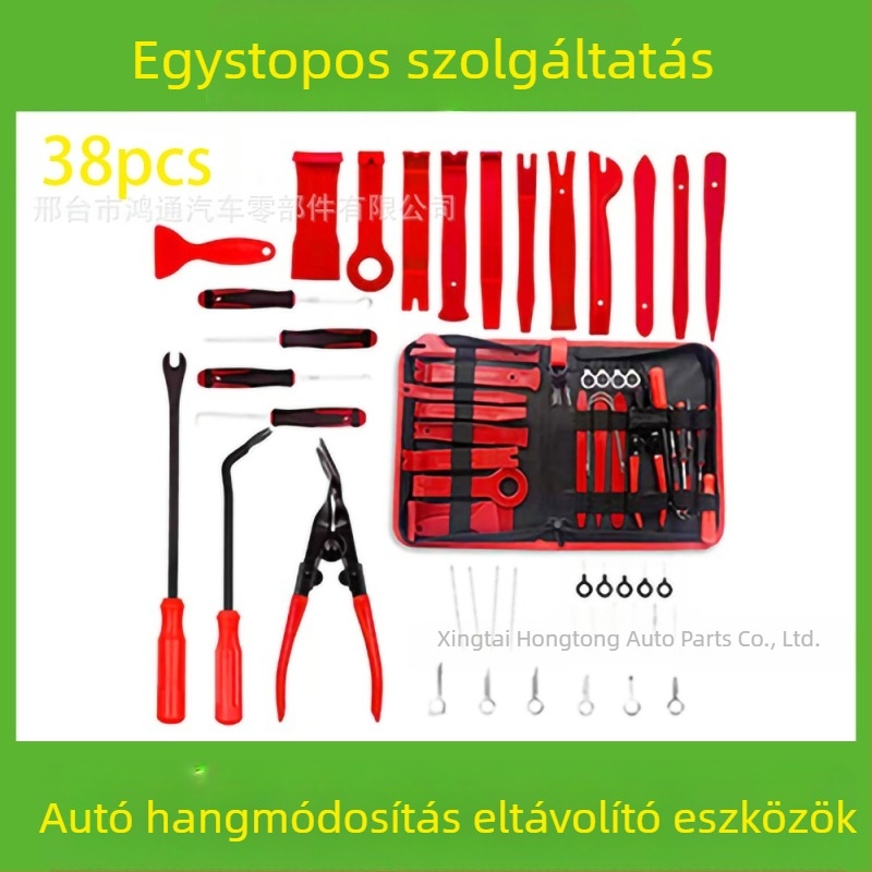 Autóipari műanyag alkatrészek eltávolító szerszámkészlet alkalmas audio lökhárító, műszerfal, belső csatok stb. eltávolítására. A gyártó specializálódott...