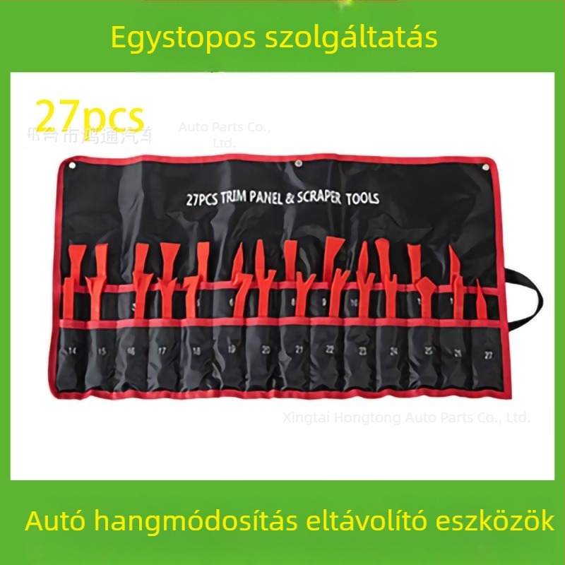 Autóipari műanyag alkatrészek eltávolító szerszámkészlet alkalmas audio lökhárító, műszerfal, belső csatok stb. eltávolítására. A gyártó specializálódott...