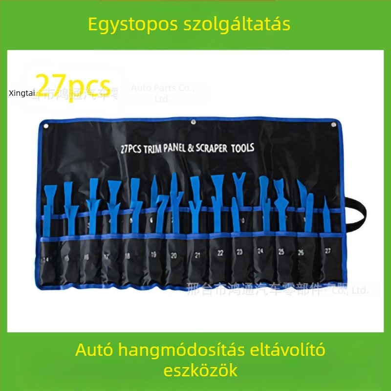 Autóipari műanyag alkatrészek eltávolító szerszámkészlet alkalmas audio lökhárító, műszerfal, belső csatok stb. eltávolítására. A gyártó specializálódott...