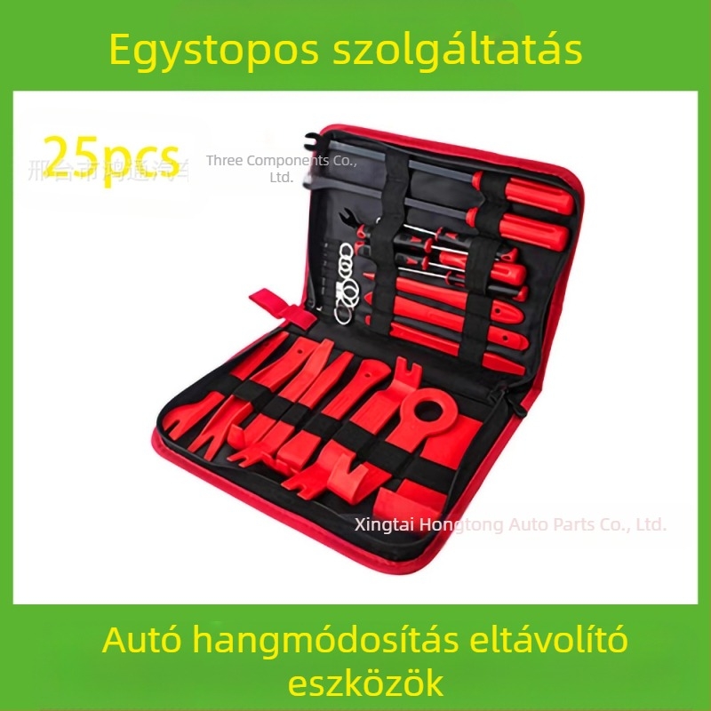 Autóipari műanyag alkatrészek eltávolító szerszámkészlet alkalmas audio lökhárító, műszerfal, belső csatok stb. eltávolítására. A gyártó specializálódott...